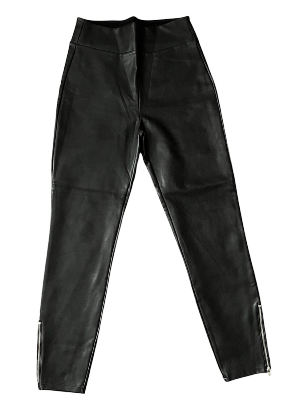 Abercrombie & Fitch Fleece Lined Faux Leather Ankle Zip Leggings